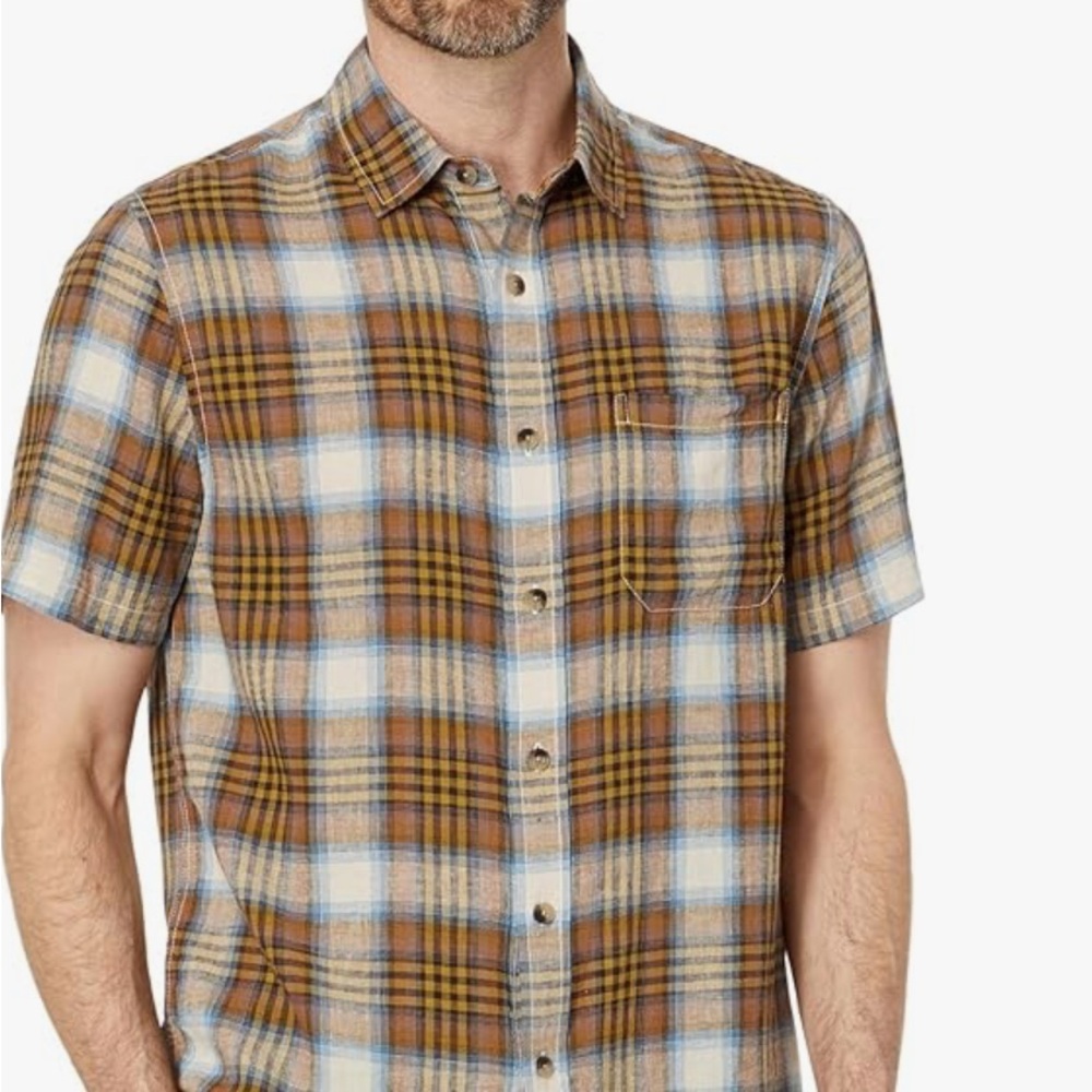 Pendleton Brown and Blue Casual Button Down Shirt